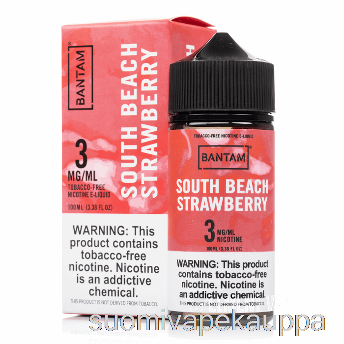 Vape Netistä South Beach Mansikka - Bantam Vape - 100ml 0mg